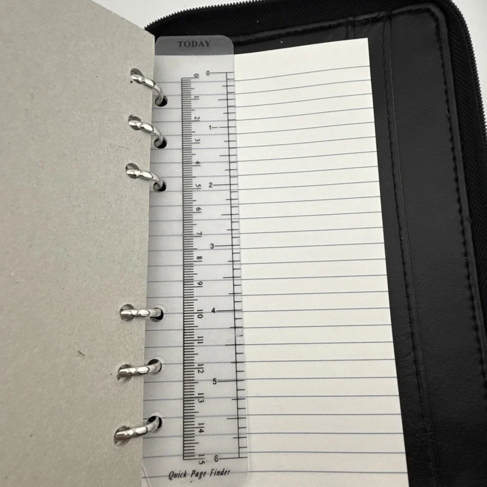 Vintage 90s Y2k‎ Philippe Amiel Leather Black Deluxe Personal Organizer Planner